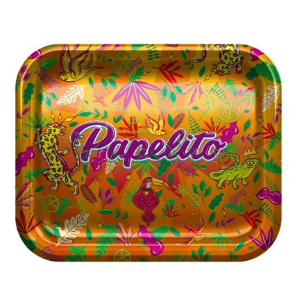 BANDEJA FAUNA E FLORA LARANJA PAPELITO 34X27,5CM (G)