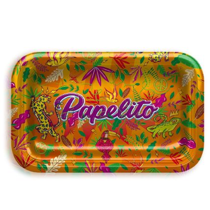 BANDEJA FAUNA E FLORA LARANJA PAPELITO 27X16CM (M)