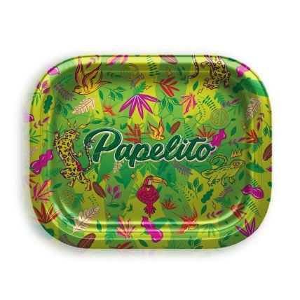 BANDEJA FAUNA E FLORA VERDE PAPELITO 18X14CM (P)