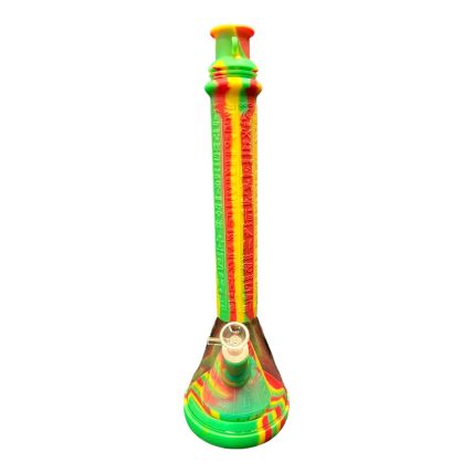 BONG MOON DE SILICONE E VIDRO 36CM (CORES) SP008