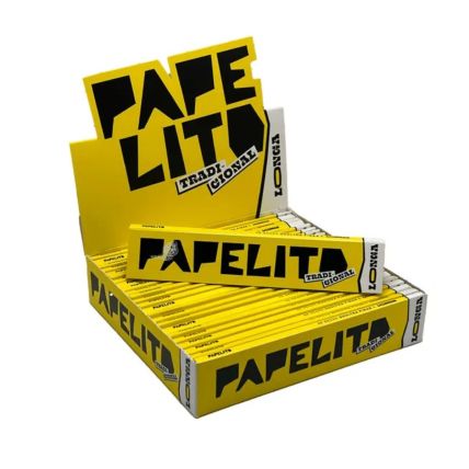 CAIXA SEDA PAPELITO TRADICIONAL LONGA AMARELA 25 LIVRETOS