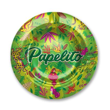 CINZEIRO FAUNA E FLORA VERDE PAPELITO 13,1 X18CM