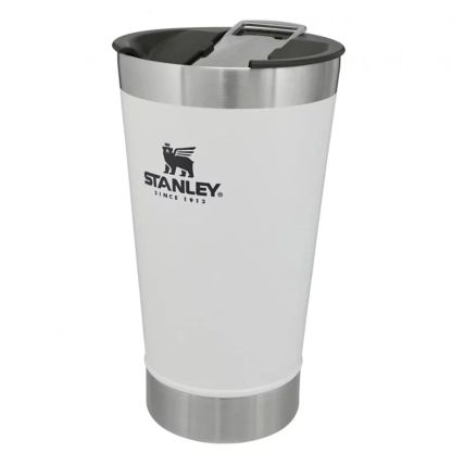 COPO STANLEY BEER PINT COM TAMPA 473ML BRANCO