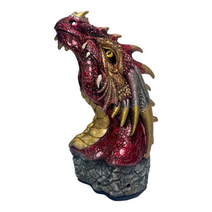 INCENSARIO CABEÇA DRAGÃO VERMELHO