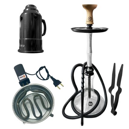 KIT NARGUILE ALFARID STORM BRANCO (M) TESTE