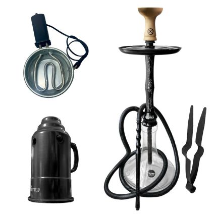 KIT NARGUILE ALFARID STORM PRETO (P)