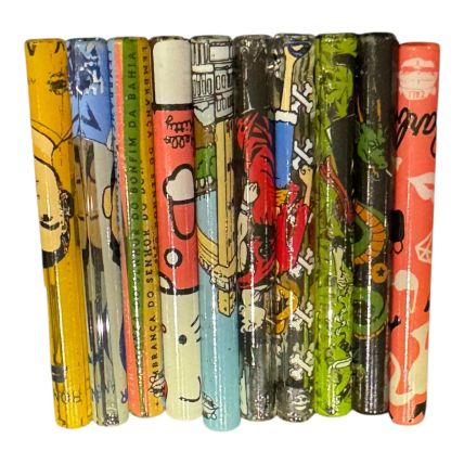 KIT PITEIRA DE VIDRO DESENHOS 6MM 10 UNIDADES