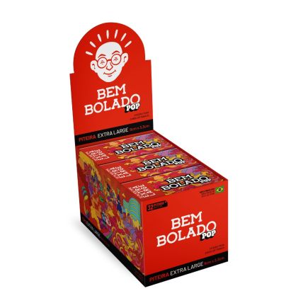 CAIXA PITEIRA BEM BOLADO POP EXTRA LARGE VERMELHA 24 BLOCOS