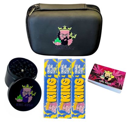 KIT CASE SEDA PITEIRA DICHAVADOR METAL 4 PARTES KING PRETO
