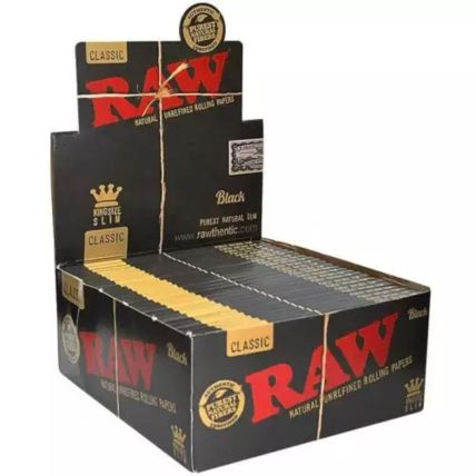 CAIXA SEDA RAW BLACK KING SIZE 50 LIVRETOS