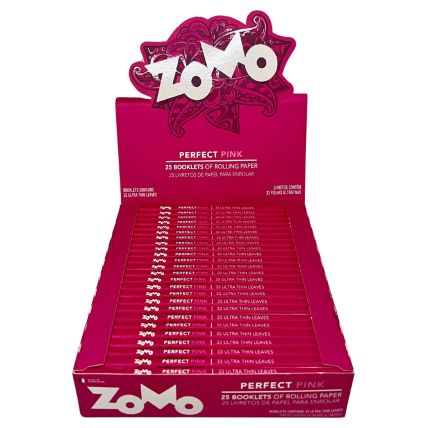 CAIXA SEDA ZOMO PERFECT PINK KING SIZE ROSA 25 LIVRETOS