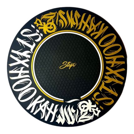 TAPETE STYX FIREPROOF BRANCO DOURADO