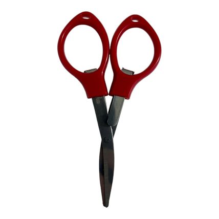 TESOURA DOBRAVEL SADHU PLASTICO VERMELHO