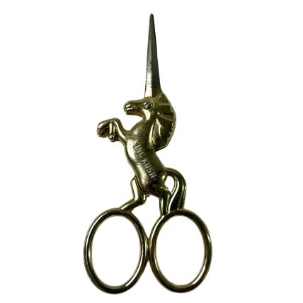 TESOURA METAL KING KUSH UNICORNIO DOURADO