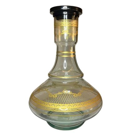 VASO HG GRANDMA GREGA TRANSPARENTE BOCAL PRETO 30CM