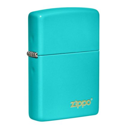 ISQUEIRO ZIPPO FLAT TURQUOISE LOGO (COD 9918)